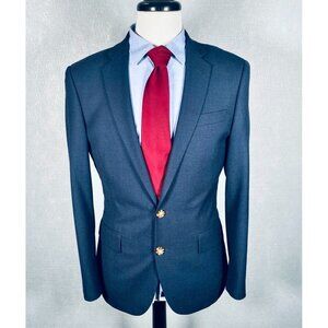 J Crew Thompson Blazer Mens 36S Blue Wool Sport Coat Jacket Preppy